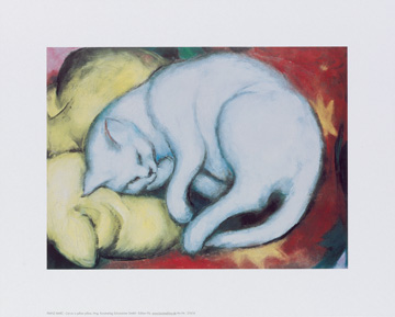 Reprodukce - Expresionismus - Cat on a yellow pillow, Franz Marc