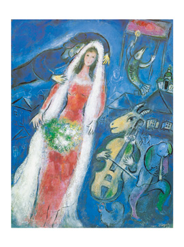 Reprodukce - Modernismus - La Mariee, 1950, Marc Chagall