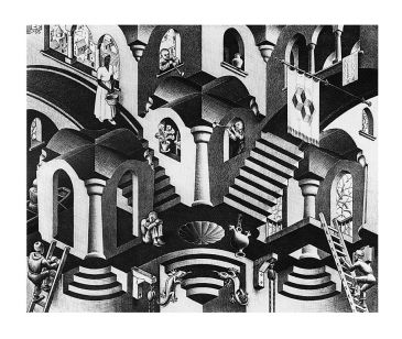 Současné umění - Konkav und Konvexe, M.C. Escher